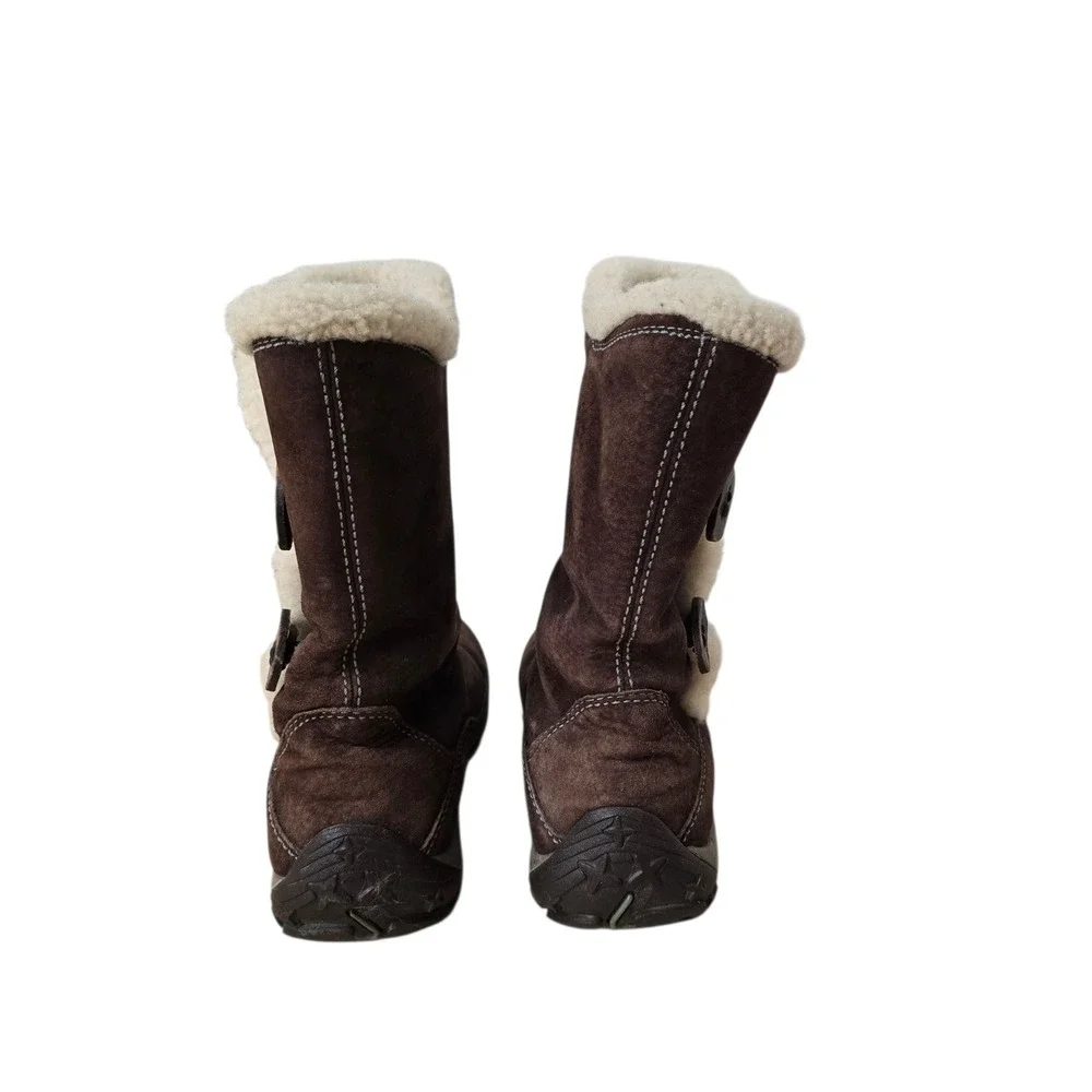 Merrell Yarra Chestnut Brown Suede Waterproof Primaloft Winter Boots Womens 10